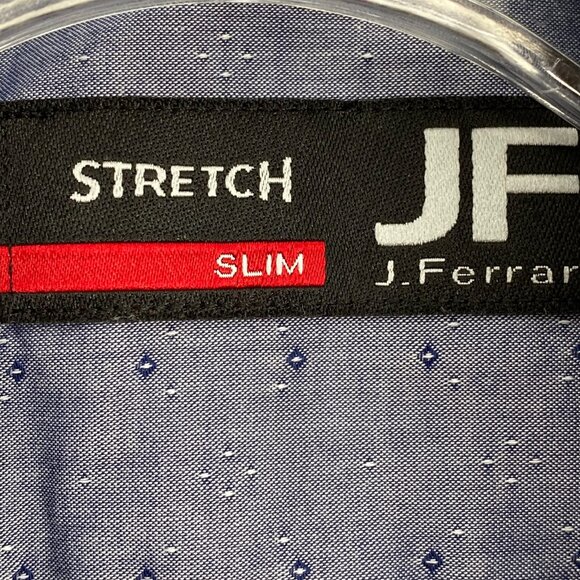 jf j.ferrar Blue Classic Button-Up Shirt | Good Condition - Picture 4 of 6
